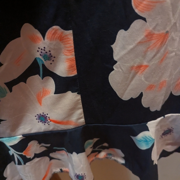 IHot women's XL blue halter top dress with floral flare knee length dress NWT - Picture 10 of 13